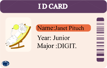 Janet's ID card 
