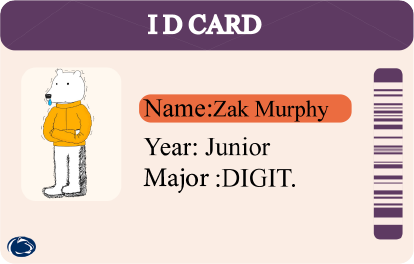 Zak's ID card 